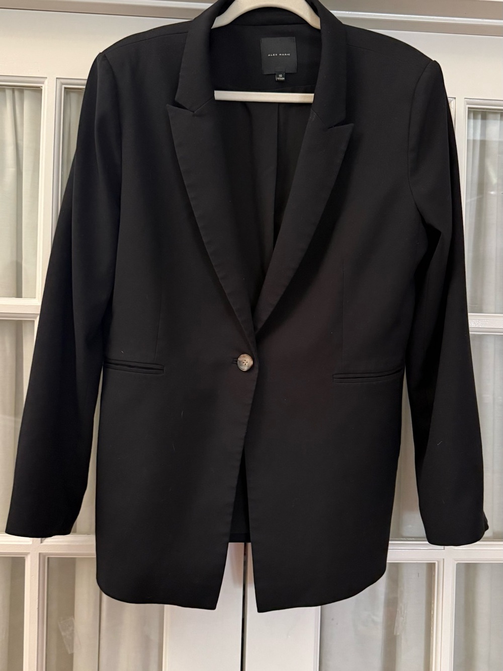 Alex Marie Black Single-Button Tailored Blazer